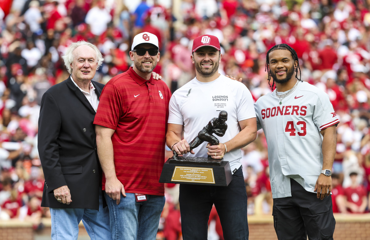 FB - Steve Owens, Jason White, Baker Mayfield, Kyler Murray, Heisman
